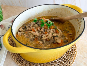 creamy chicken mushroom and carrot soup