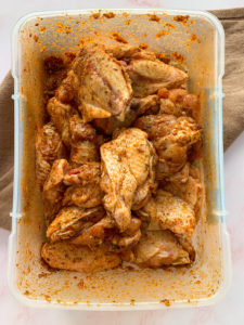 chicken wings raw in marinade