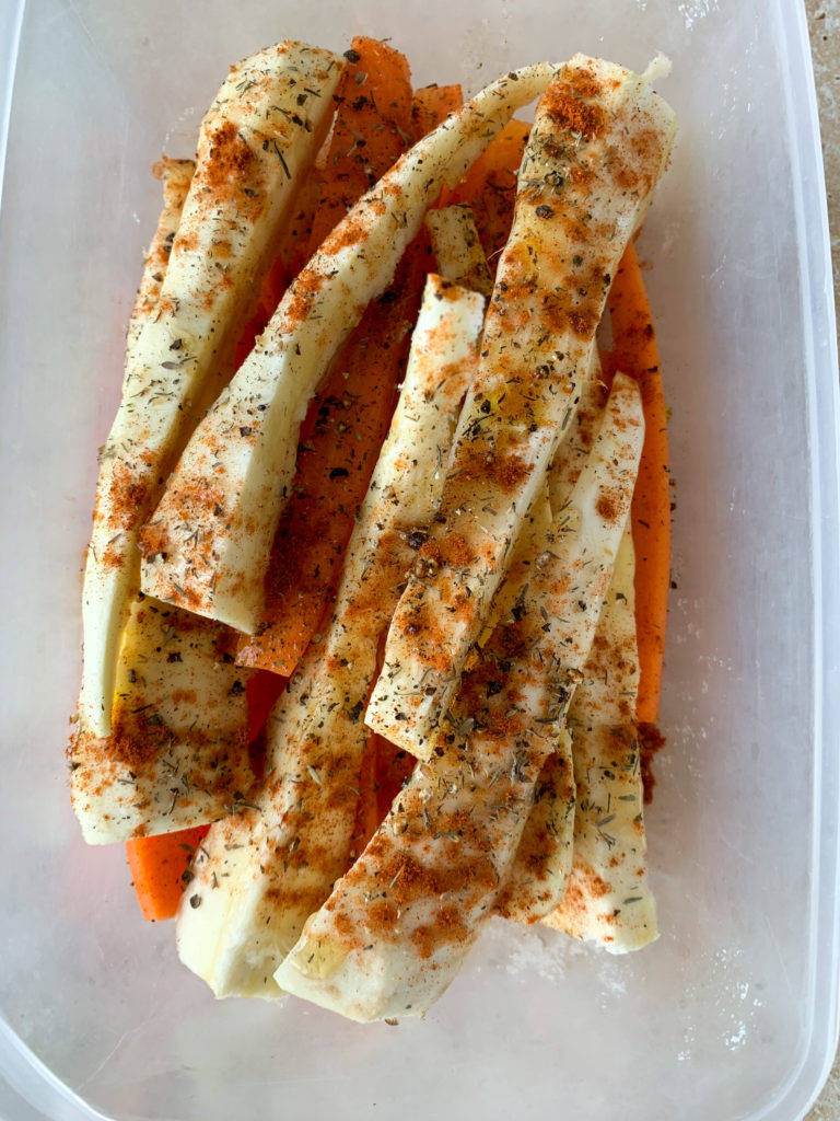 honey roasted carrots and parsnips