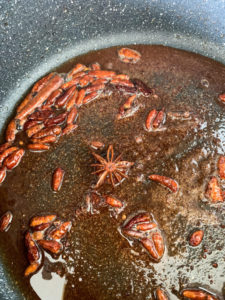 whole spices frying