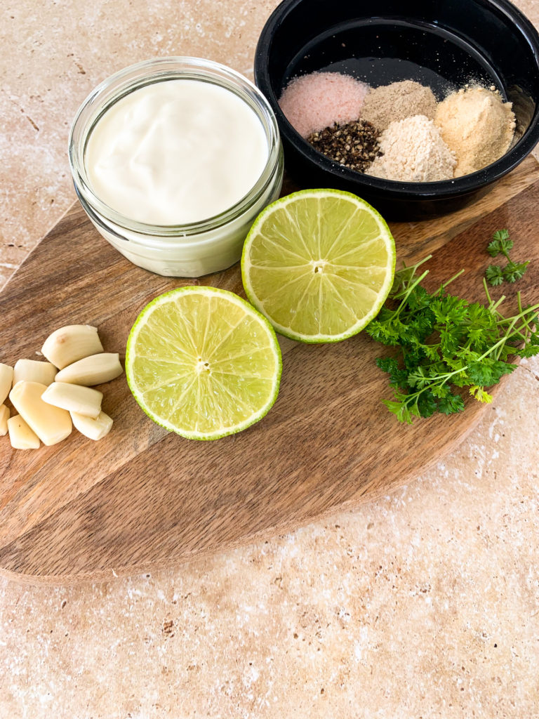 garlic yogurt dip ingredients