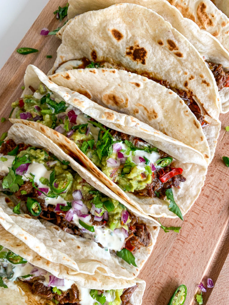 up close beef tacos