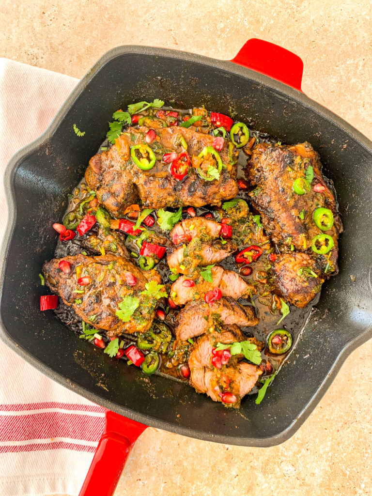 chilli lamb leg steaks