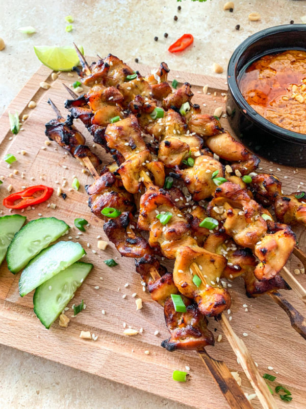 The Best Thai Satay Chicken Skewers with Homemade Satay Sauce Chilli