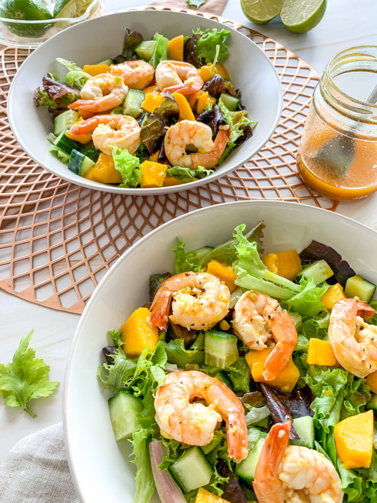 garlic and lime prawn salad