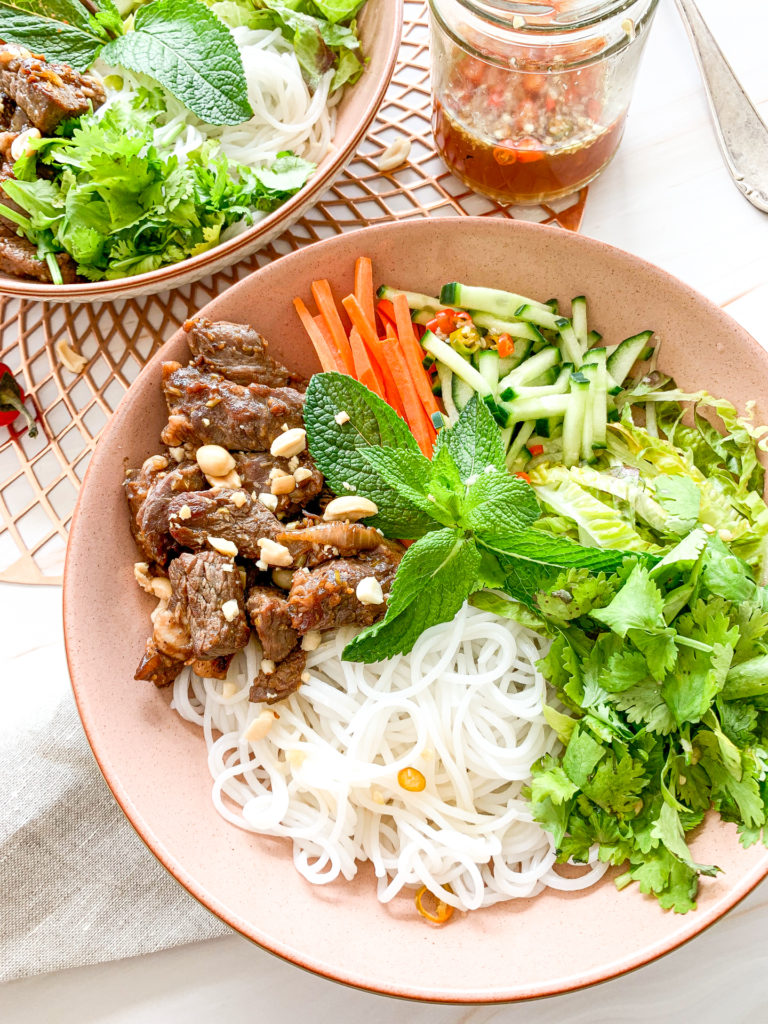 Vietnamese beef noodle salad