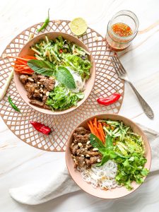 Vietnamese beef noodle salad