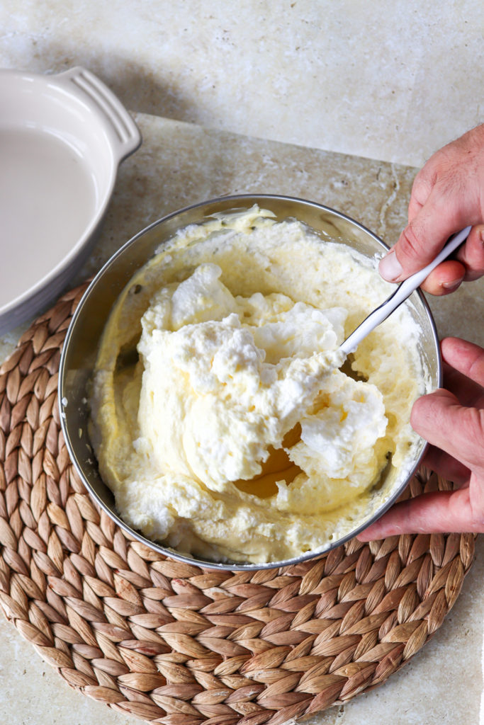 mixing custard