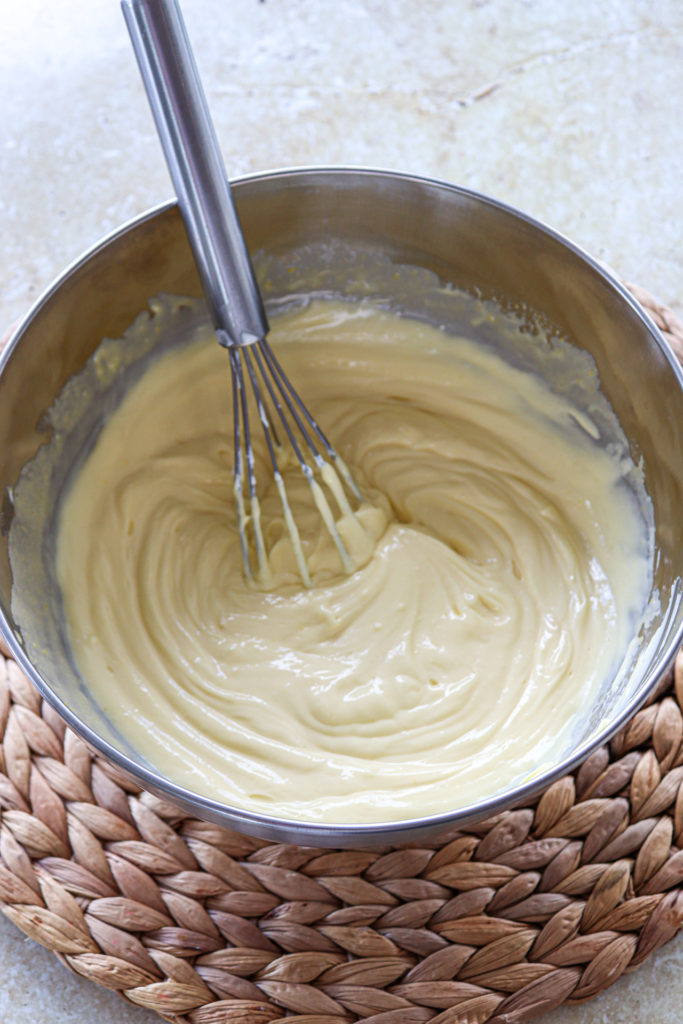 mixed custard for tiramisu