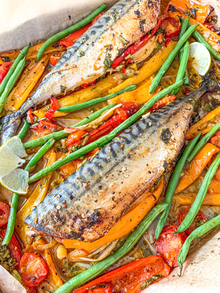 Spicy Baked Mackerel – Sheet Pan Dinners