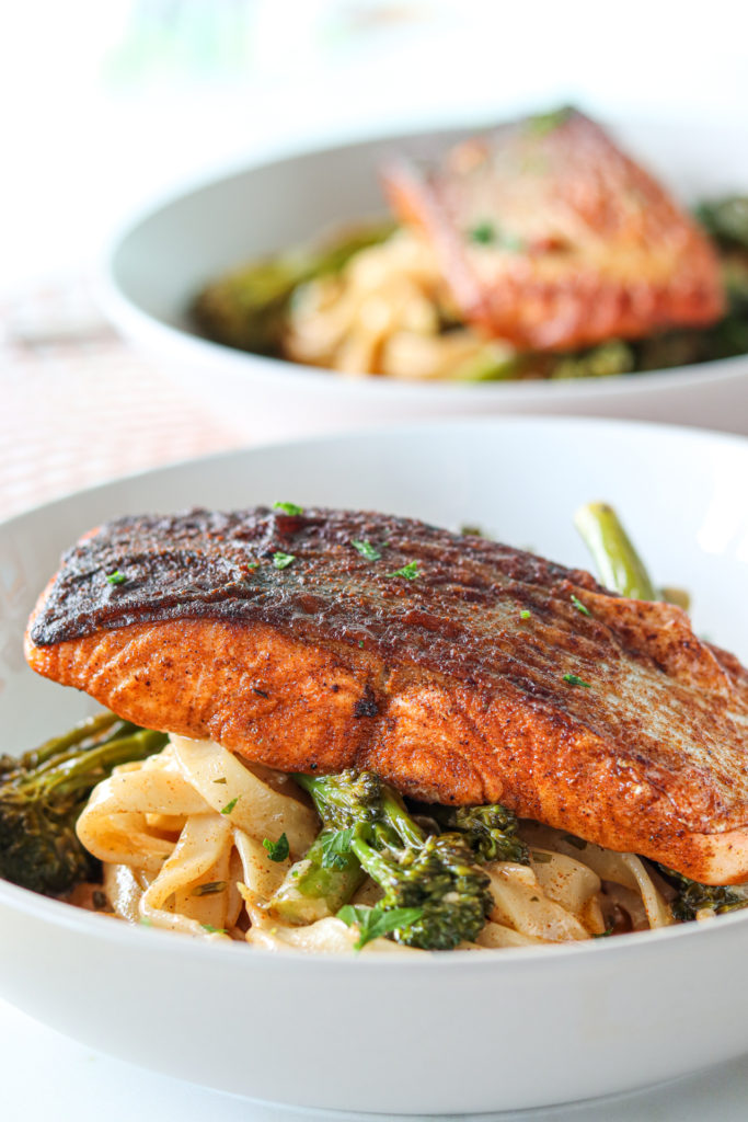 cajun salmon fettuccine