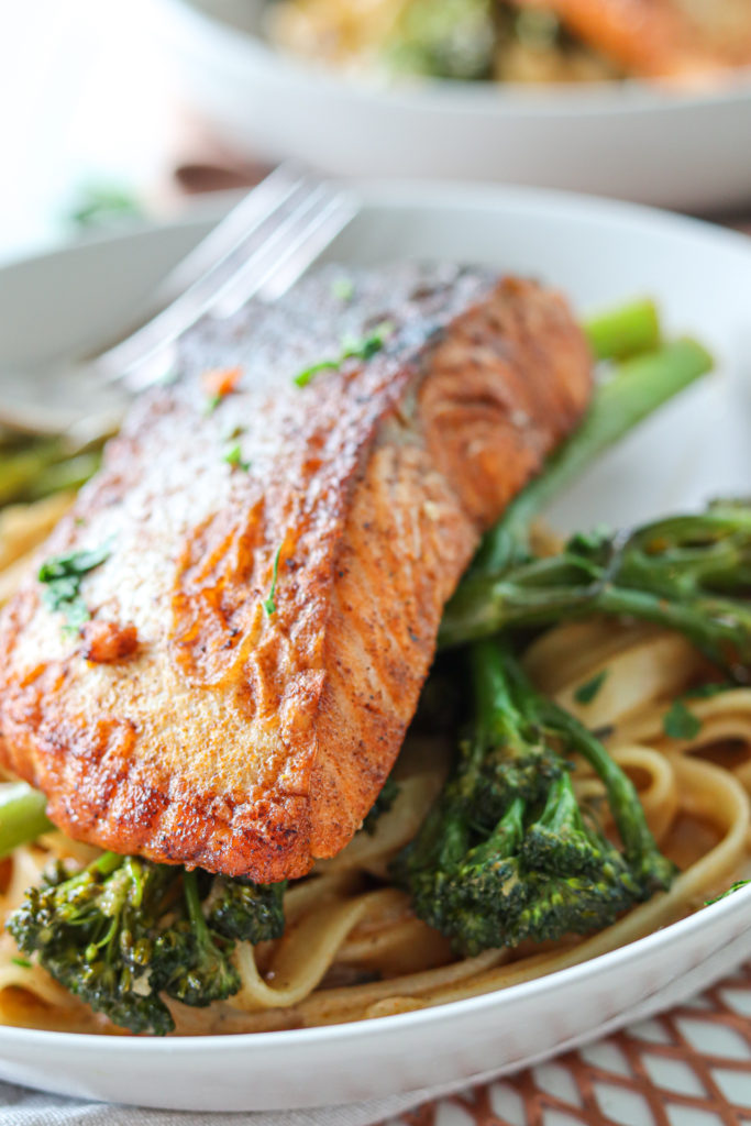 cajun salmon fettuccine