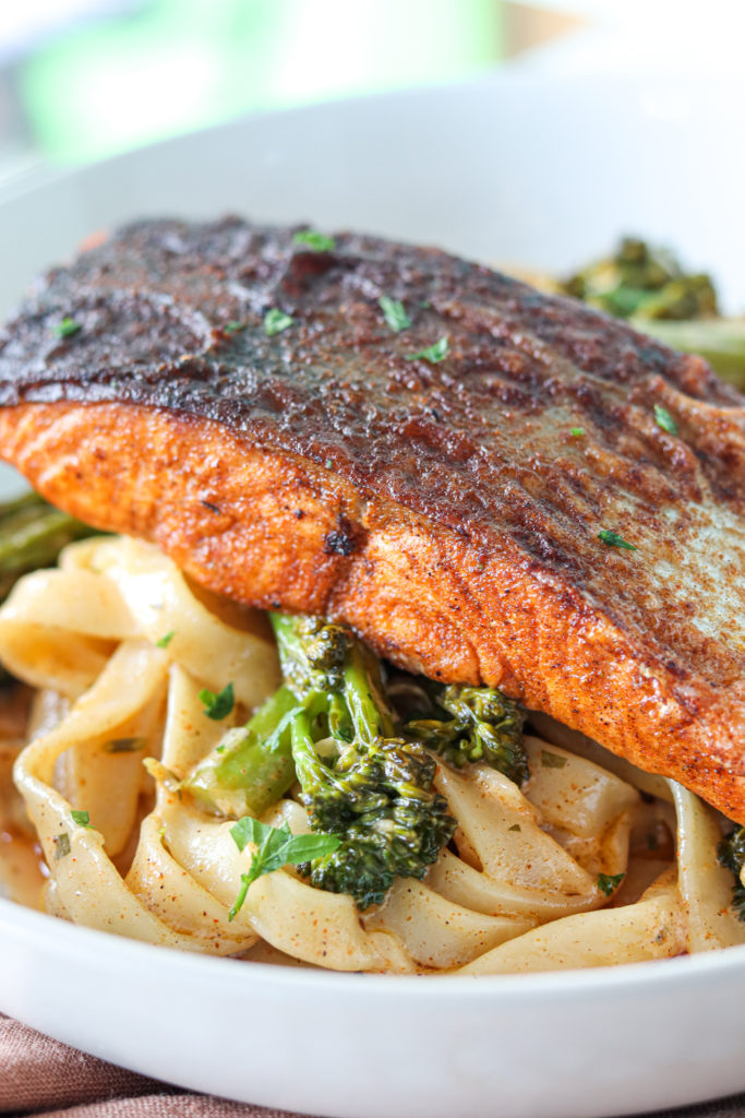 cajun salmon fettuccine