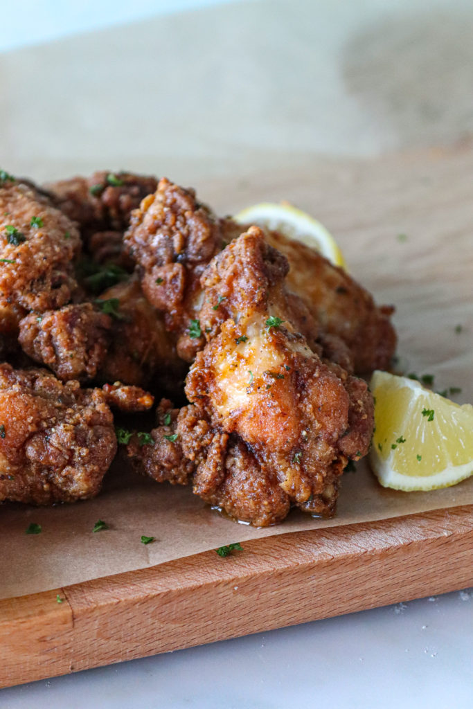 lemon pepper chicken wings up close