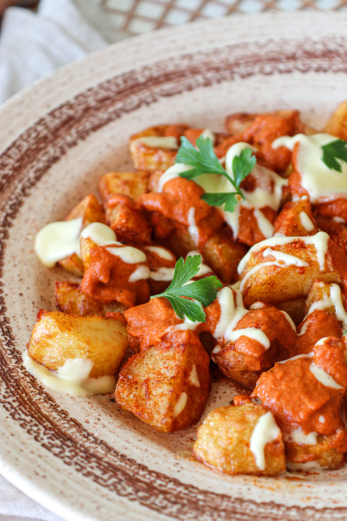 up close patatas bravas