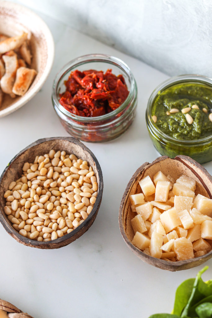 sundried tomatoes and pesto