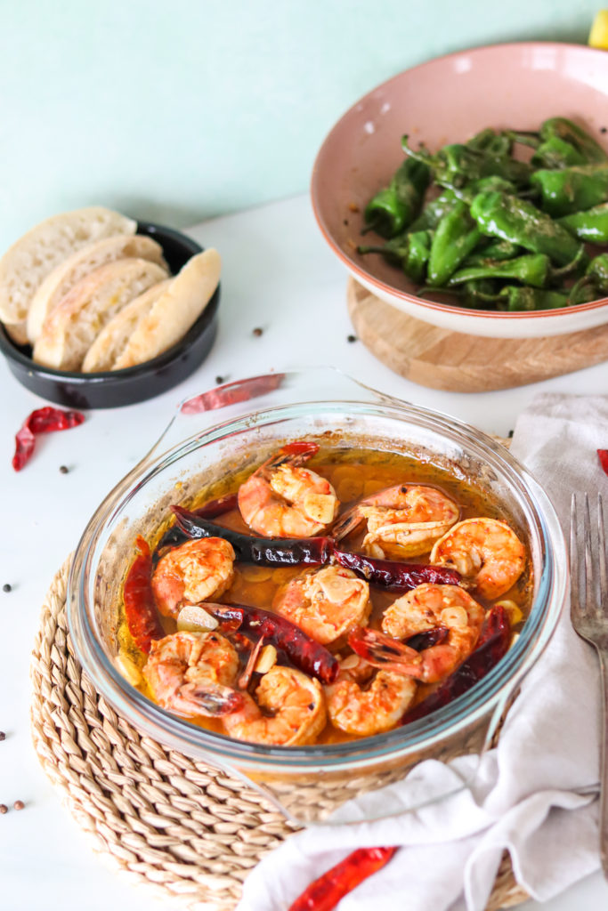 pil pil prawns and padron peppers