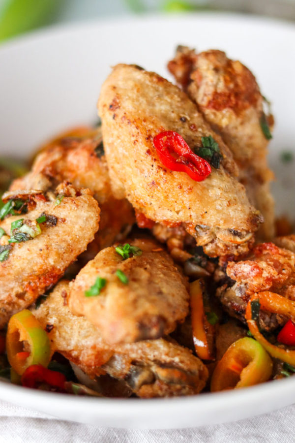 Spicy Salt and Pepper Chicken Wings Chinese Style Chilli & Life