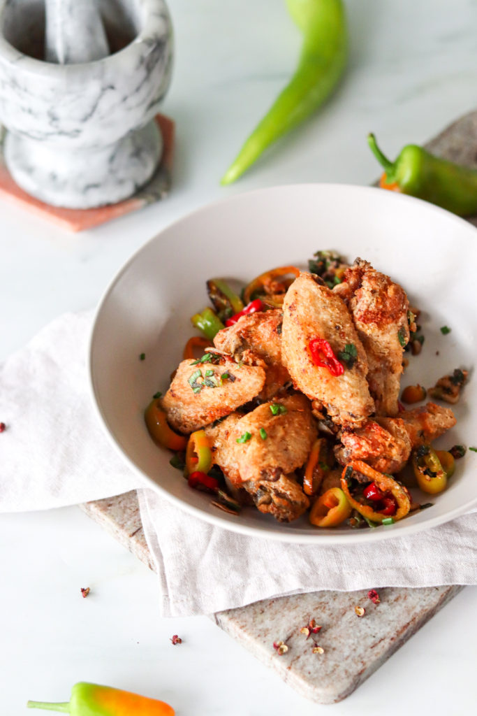 spicy salt and pepper wings