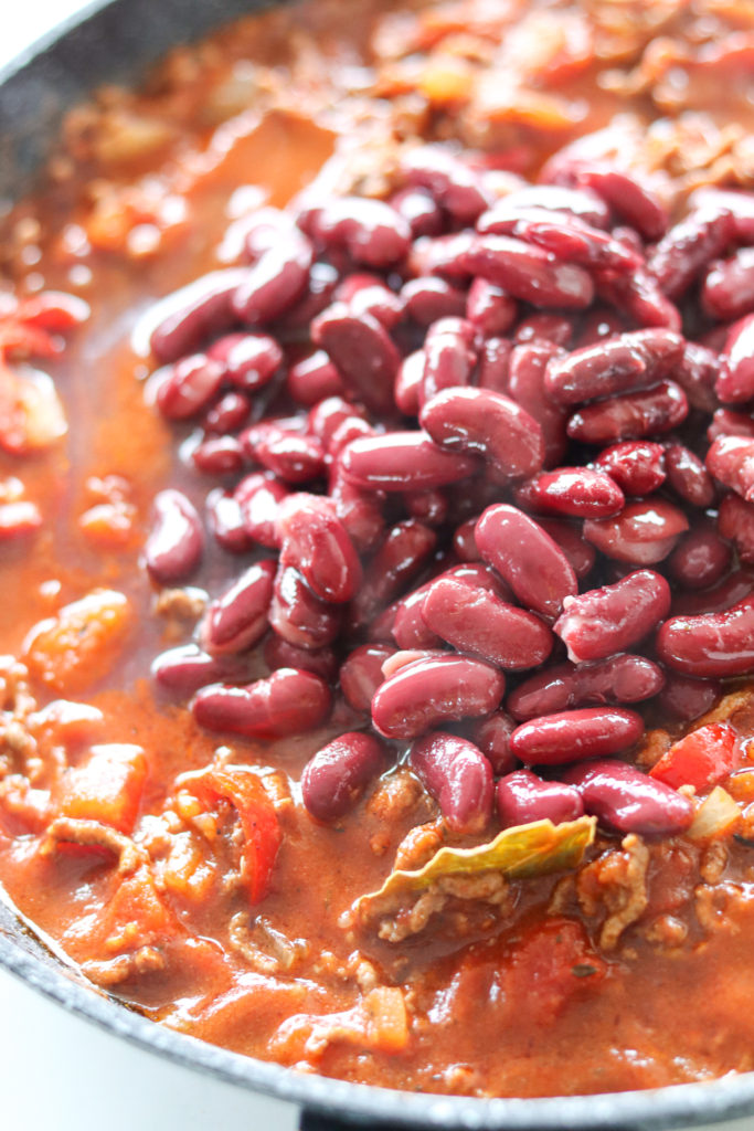 kidney beans on chilli