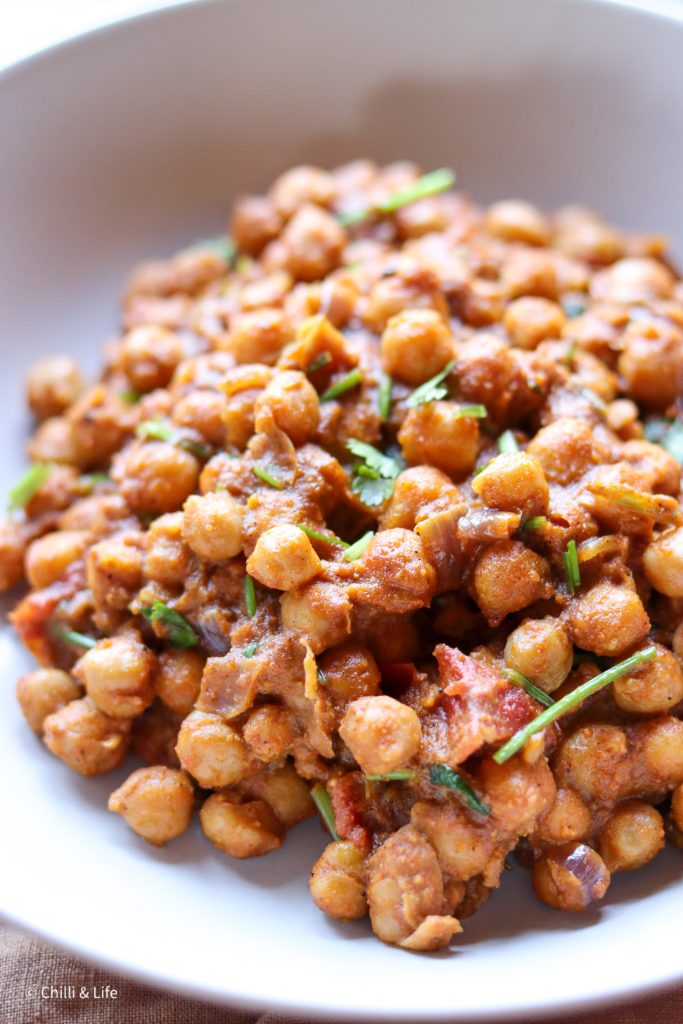 chana masala curried chickpeas