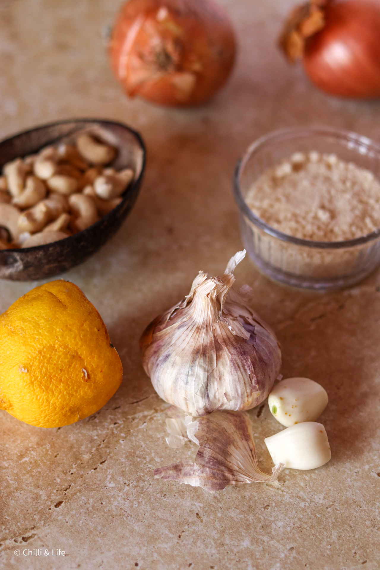 onions garlic and lemon