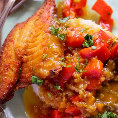crispy fried fish sweet and spicy sauce