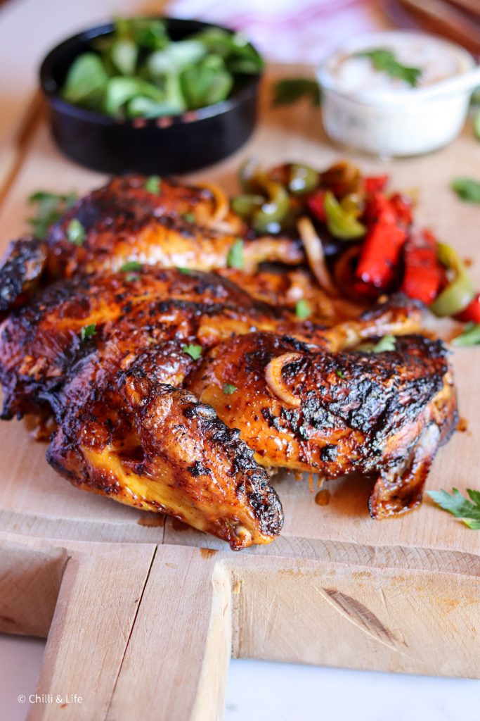 Lemon and Harissa Spatchcock Chicken - Chilli & Life