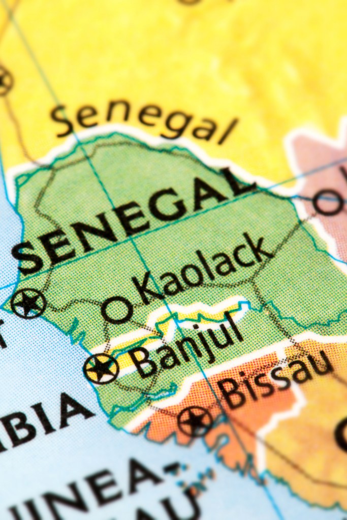 map of senegal in west africa