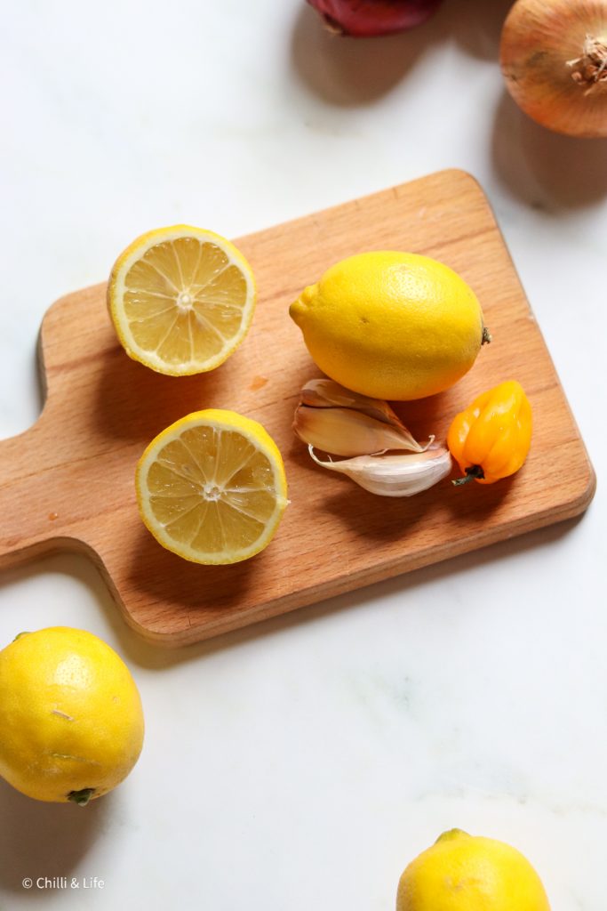 lemons and garlic